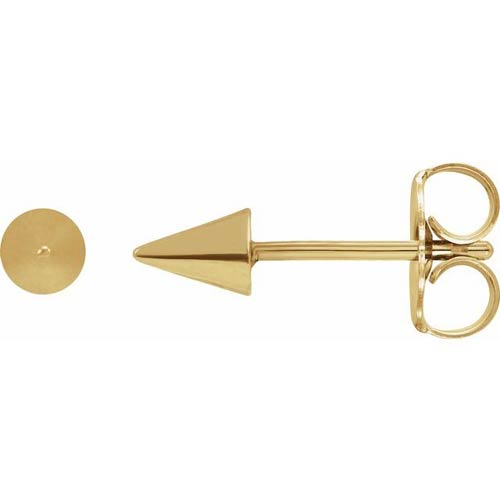 14k Yellow Gold Spike Earrings
