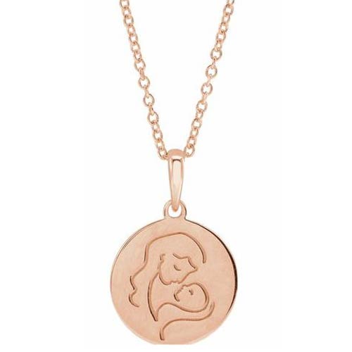 14k Rose Gold Hold You Forever Necklace 