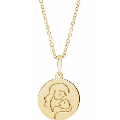 14k Yellow Gold Hold You Forever Necklace 