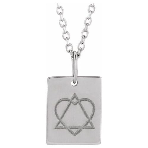 Sterling Silver Adoption Symbol Necklace
