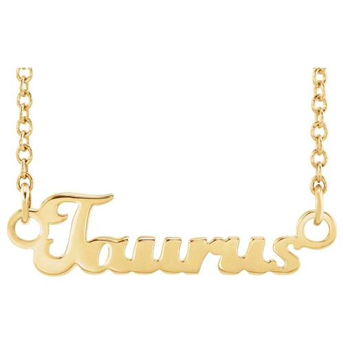 18K Gold Taurus Constellation Diamond Necklace