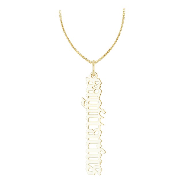 14k Yellow Gold Ladies' Gothic Sagittarius Zodiac Necklace