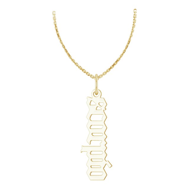 14k Yellow Gold Ladies' Gothic Scorpio Zodiac Necklace