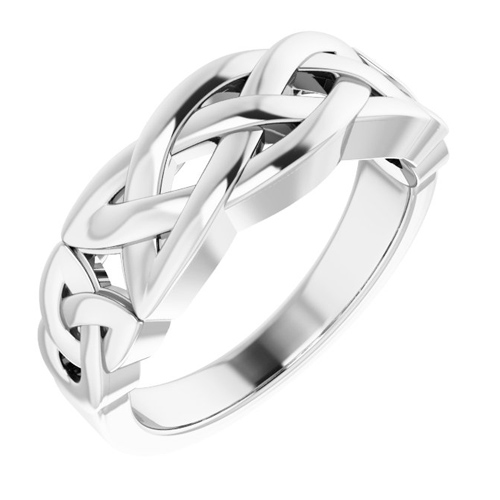 14k White Gold Celtic Ring