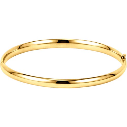 Amazon.com: Kooljewelry 14k Yellow Gold 3 mm Hinged Bangle Bracelet (fits  7.5 inch): Clothing, Shoes & Jewelry