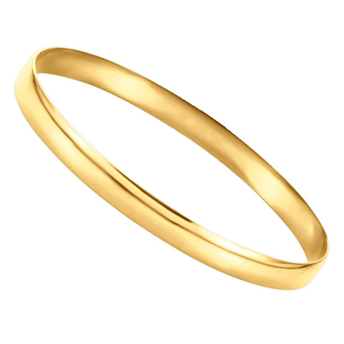 14kt Yellow Gold 6mm Half Round Bangle Bracelet