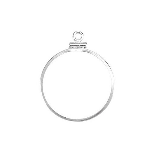 Sterling Silver Quarter Coin Bezel Pendant