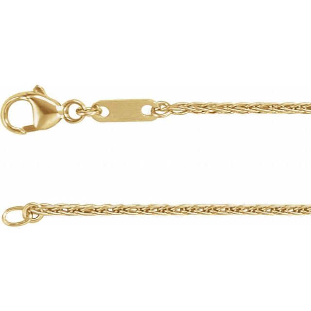 18k Yellow Gold 16in Wheat Chain 1.2mm