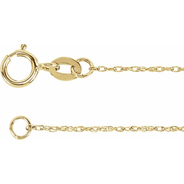 18k Yellow Gold 24in Rope Chain 1mm