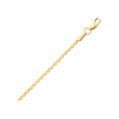 14kt Yellow Gold 18in Diamond-cut Cable Chain 1.75mm