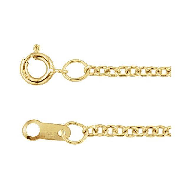 18k Yellow Gold 16in Cable Chain 1.5mm