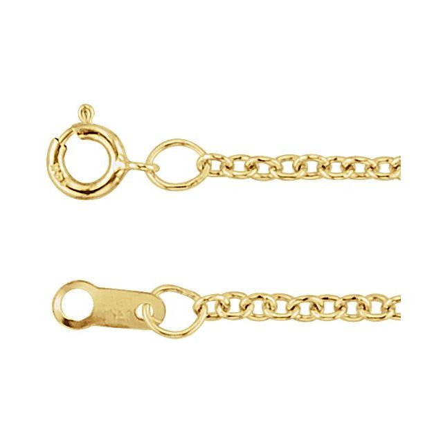 18k Yellow Gold 20in Cable Chain 1.5mm