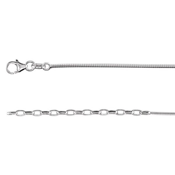 Sterling Silver Adjustable Round Omega Chain 1.5mm Wide