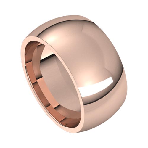14k Rose Gold 10mm Comfort Fit Wedding Band
