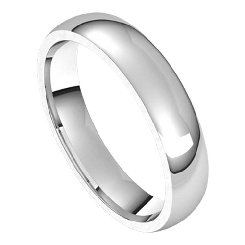Platinum Classic Comfort Fit Wedding Band 4mm