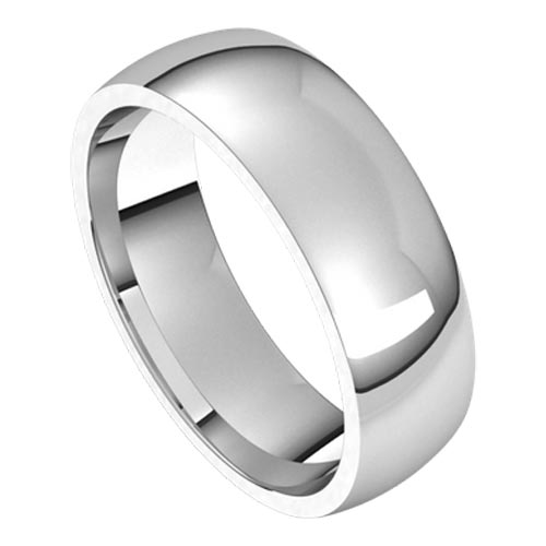 Platinum Classic Comfort Fit Wedding Band 6mm