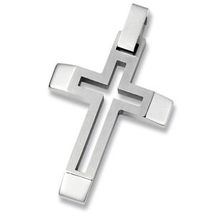 1 1/2in Stainless Steel Cross with Cut-Out Center
