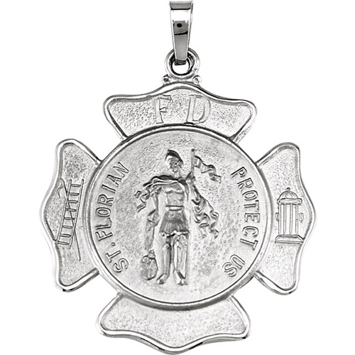 Sterling Silver 1in St. Florian Medal