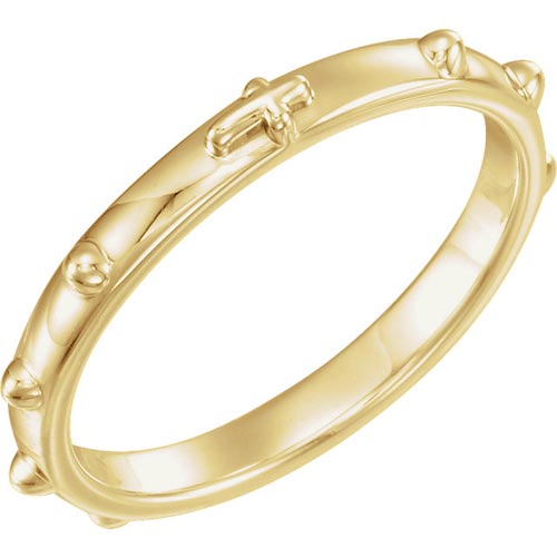 18k Yellow Gold Rosary Ring