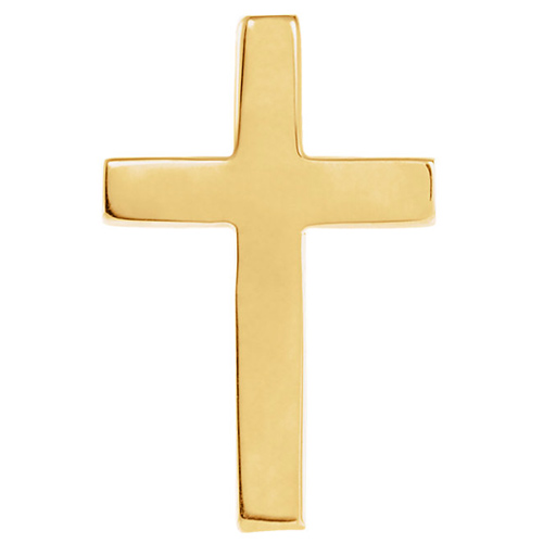 14kt Yellow Gold Cross Lapel Pin 18x12mm