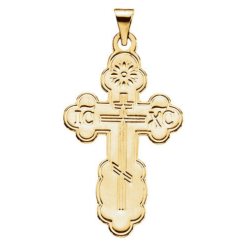 14kt Yellow Gold 1 1/4in Orthodox Cross