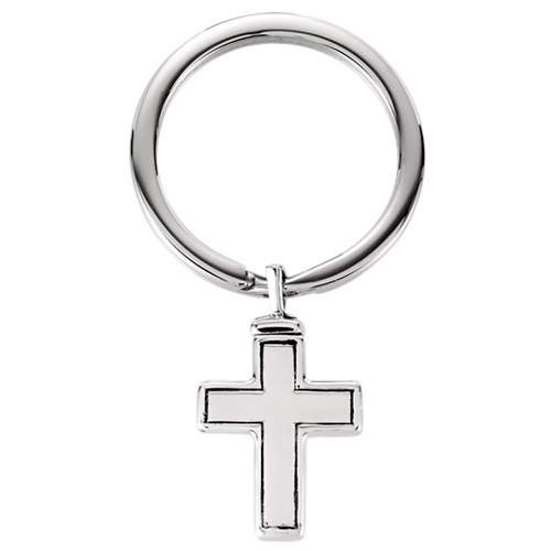 Sterling Silver Cross Ash Holder Key Chain
