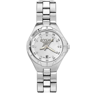 Dallas Stars Ladies Stainless Pro II Pearl Dial Watch