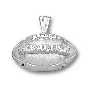 Syracuse University 3/8in Sterling Silver Football Pendant
