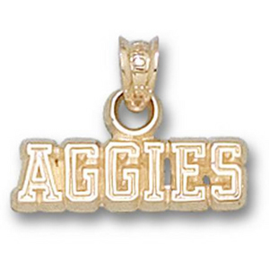 10kt Yellow Gold 1/4in Texas A&M Aggies Pendant