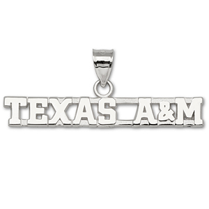 Sterling Silver Texas A&M University Wordmark Pendant