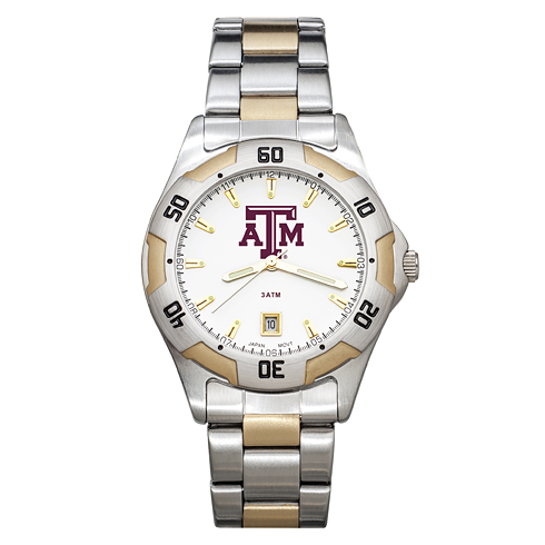 Texas A&M University Men's All-Pro Two Tone Watch