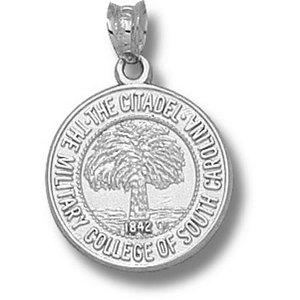 Sterling Silver 5/8in The Citadel Seal Pendant