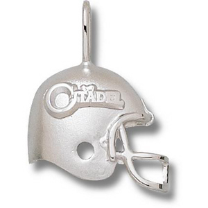 Sterling Silver 3/4in The Citadel Football Helmet Pendant