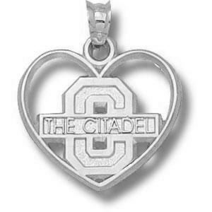 Sterling Silver 3/4in The Citadel Heart Pendant