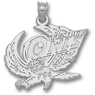 Temple Owls 3/4in Pendant Sterling Silver
