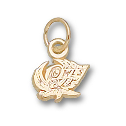 10kt Yellow Gold 1/4in Temple Owls Charm