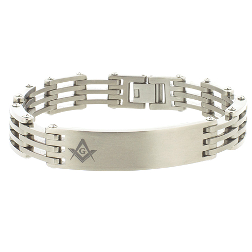 Titanium 8 1/2in Masonic Bracelet