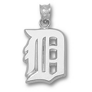 Sterling Silver 7/16in Detroit Tigers D Pendant
