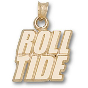 10kt Yellow Gold 9/16in ROLL TIDE Pendant