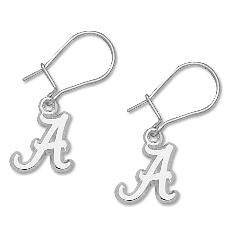 Sterling Silver University of Alabama A Dangle Earrings 
