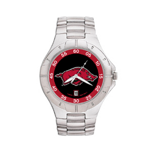 Arkansas Razorbacks Mens Stainless Pro II Watch
