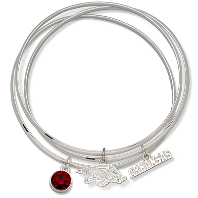 University of Arkansas Triple Bangle Bracelet