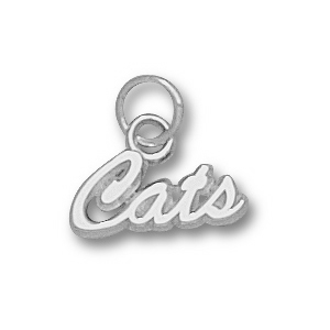 Sterling Silver 1/4in University of Arizona Cats Charm