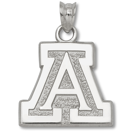 Sterling Silver 5/8in University of Arizona A Pendant