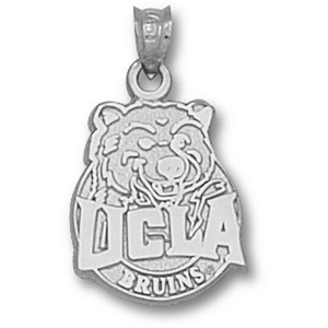 UCLA Bruins 5/8in Sterling Silver Circle UCLA Joe Pendant