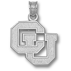Sterling Silver 5/8in University of Colorado CU Pendant