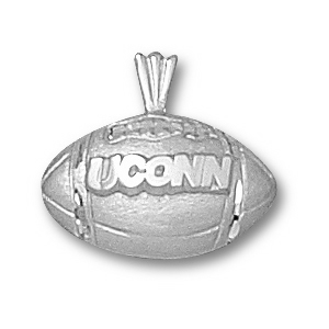 Sterling Silver 1/2in UCONN Football Pendant