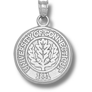 Sterling Silver 5/8in University of Connecticut Seal Pendant