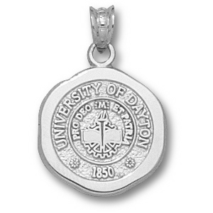 Sterling Silver 5/8in University of Dayton Seal Pendant