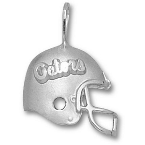 Sterling Silver 3/4in Florida Gators Football Helmet Pendant